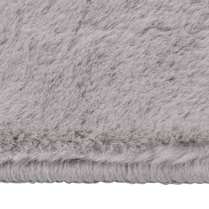 Covor, gri, 180x270 cm, blană ecologică de iepure WALTI