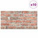 Panouri de perete 10 pcs Roșu 100 x 50 cm Spumă EPS - WALTI WALTI
