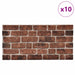 Panouri de perete 10 pcs Cărămiziu Maro 100 x 50 cm Spumă EPS - WALTI WALTI