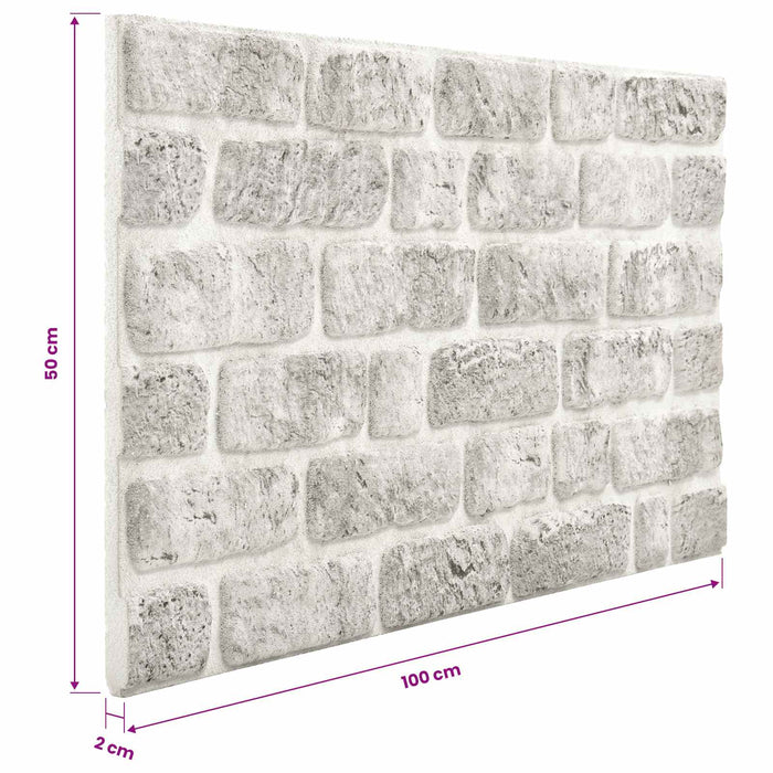 Panouri de perete 10 pcs Gri deschis 100 x 50 cm Spumă EPS - WALTI WALTI