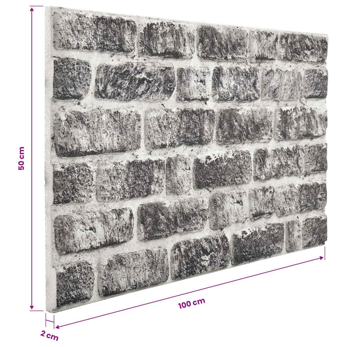 Panouri de perete 10 pcs Gri închis și alb 100 x 50 cm - WALTI WALTI