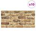 Panouri de perete 10 pcs Nisip Întunecat 100 x 50 cm Spumă EPS - WALTI WALTI