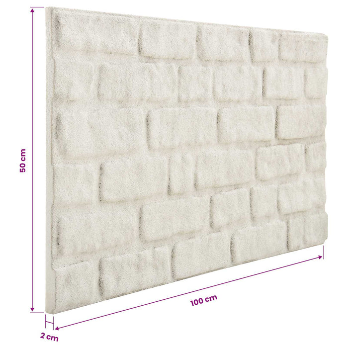 Panouri de perete 10 pcs Alb 100 x 50 cm Spumă EPS - WALTI WALTI