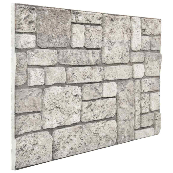 Panouri de perete 10 pcs Gri 100 x 50 cm Spumă EPS WALTI