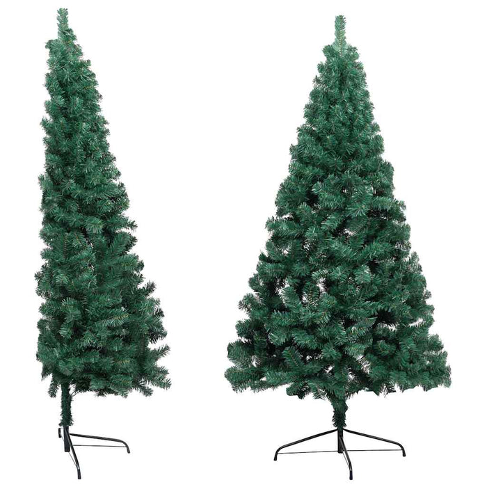 Jumătate brad Crăciun artificial cu set globuri verde 120 cm WALTI