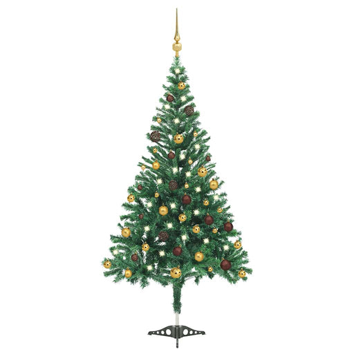 Brad de Crăciun pre-iluminat cu set globuri, 210 cm, 910 ramuri - WALTI WALTI