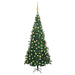 Brad de Crăciun pre-iluminat cu set globuri, verde, 240 cm, L - WALTI WALTI