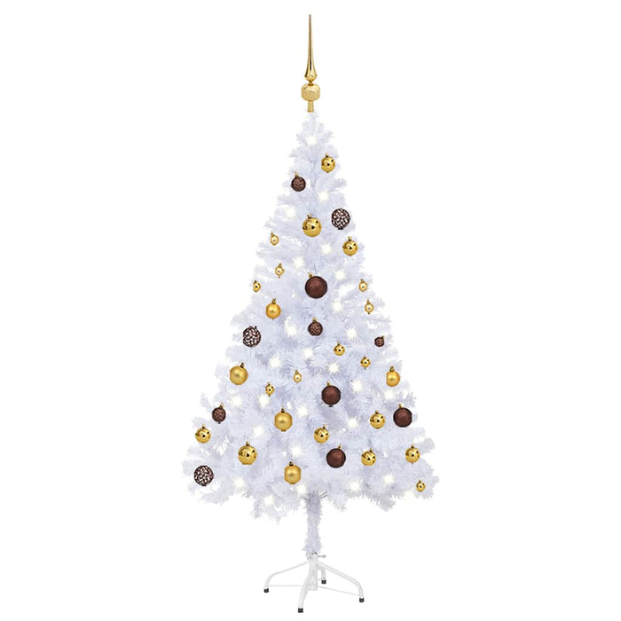 Brad de Crăciun pre-iluminat cu globuri, 120 cm, 230 ramuri WALTI
