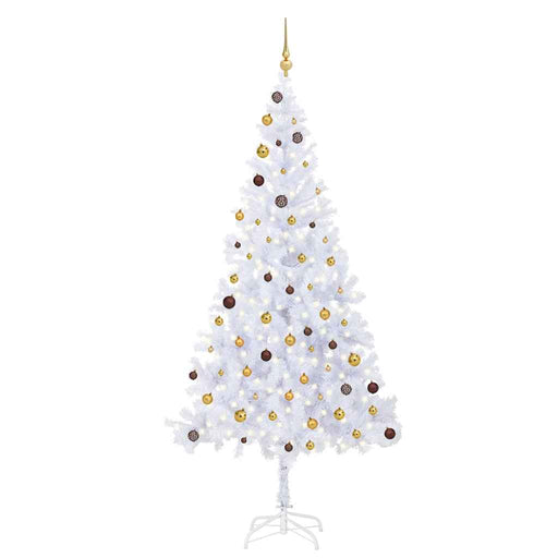 Brad de Crăciun pre-iluminat cu set globuri, 210 cm, 910 ramuri - WALTI WALTI