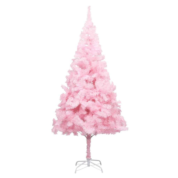 Brad Crăciun pre-iluminat cu set globuri, roz, 210 cm, PVC WALTI