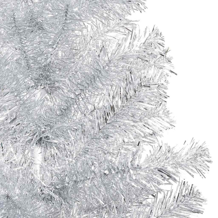 Brad Crăciun pre-iluminat cu set globuri, argintiu, 240 cm, PET WALTI