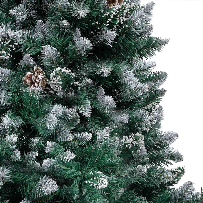 Brad Crăciun artificial cu LED-uri/globuri/conuri pin, 240 cm - WALTI WALTI