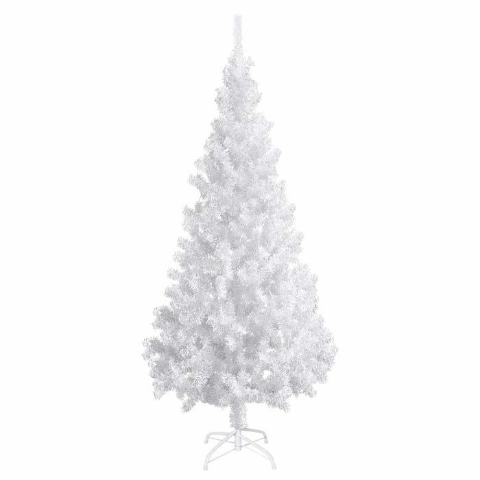 Brad Crăciun pre-iluminat artificial set globuri alb 180 cm PVC WALTI