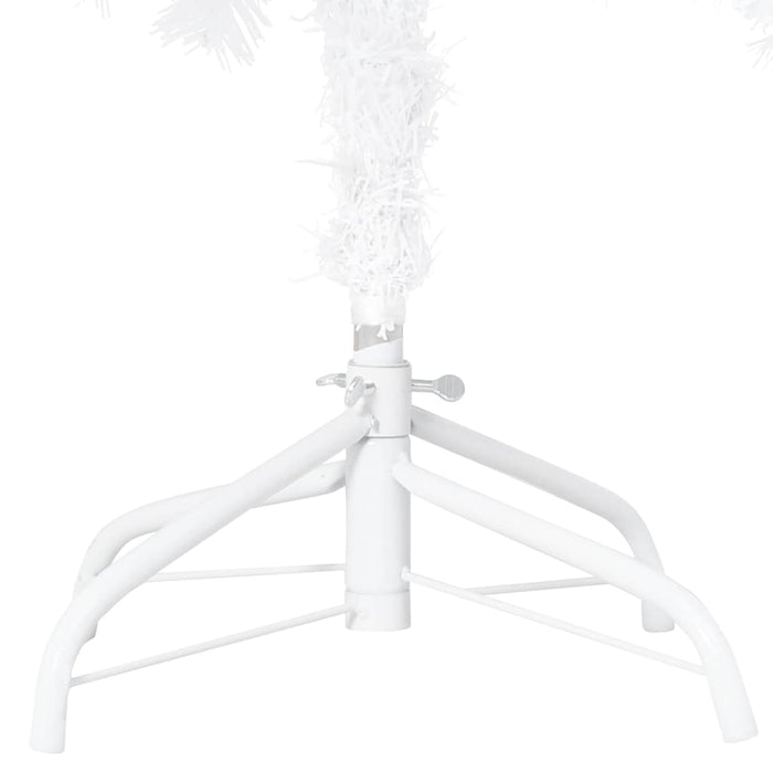 Brad Crăciun pre-iluminat artificial set globuri alb 210 cm PVC WALTI