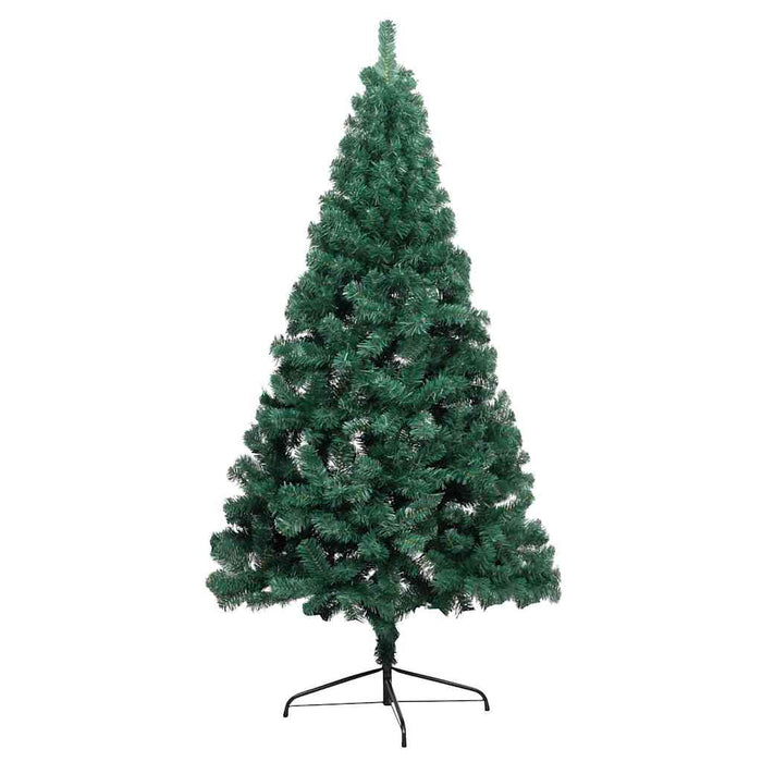 Jumătate brad Crăciun pre-iluminat cu set globuri verde 150 cm - WALTI WALTI