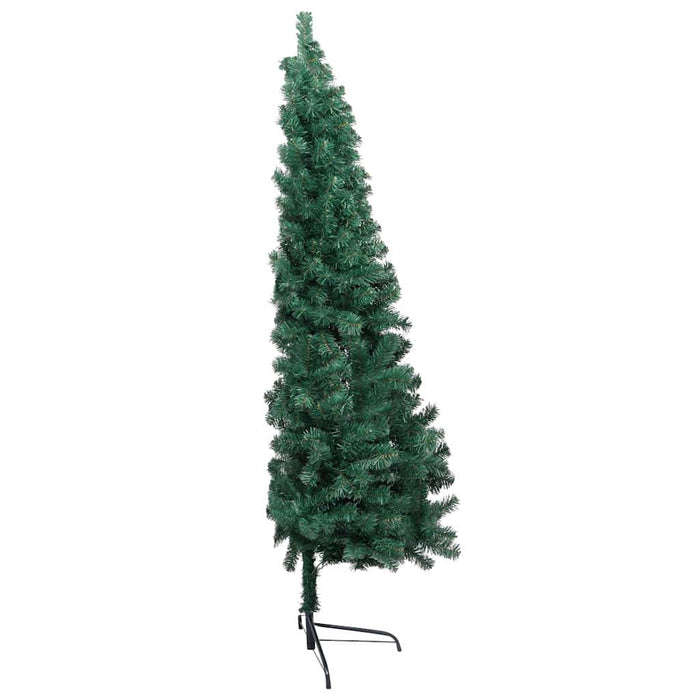 Jumătate brad Crăciun pre-iluminat cu set globuri verde 150 cm - WALTI WALTI