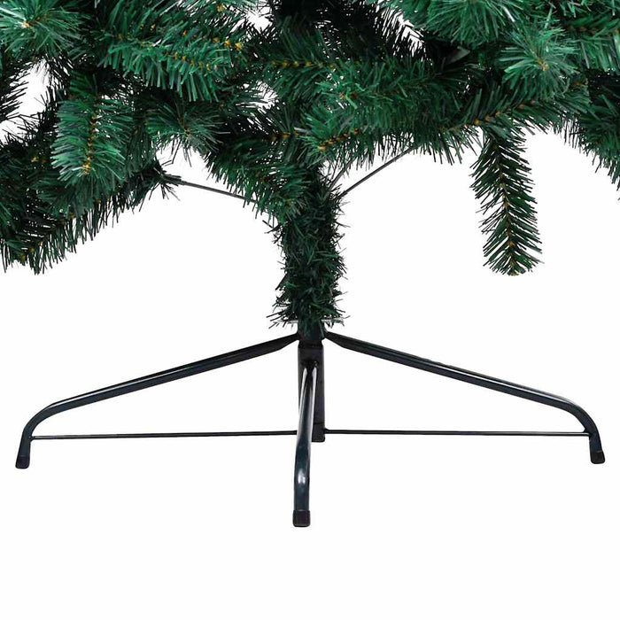 Jumătate brad Crăciun pre-iluminat cu set globuri verde 150 cm - WALTI WALTI