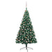 Jumătate brad Crăciun artificial cu set globuri verde 180 cm - WALTI WALTI