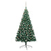 Jumătate brad Crăciun artificial cu set globuri verde 210 cm - WALTI WALTI