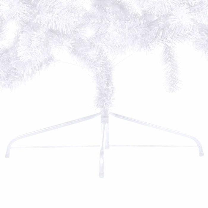 Jumătate brad Crăciun artificial cu set globuri, alb, 120 cm WALTI