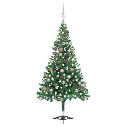 Brad de Crăciun pre-iluminat cu globuri, 120 cm, 230 ramuri - WALTI WALTI