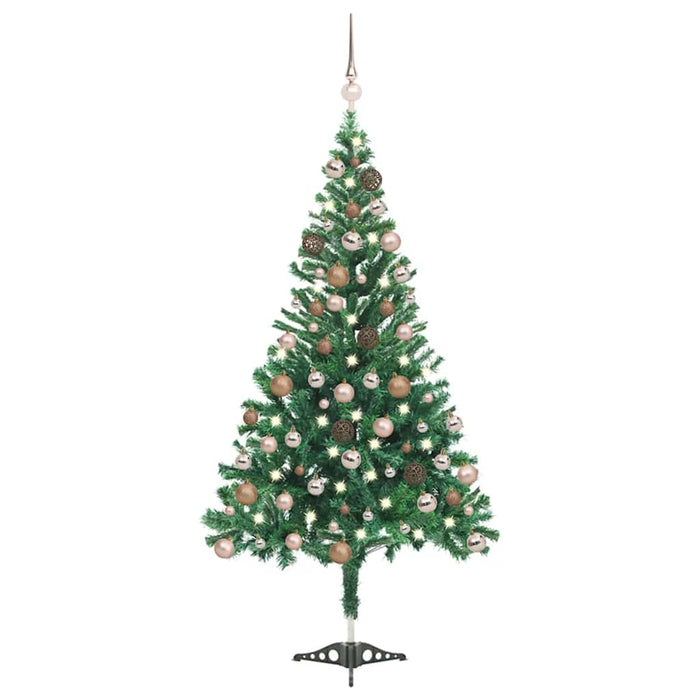 Brad de Crăciun pre-iluminat cu globuri, 120 cm, 230 ramuri - WALTI WALTI