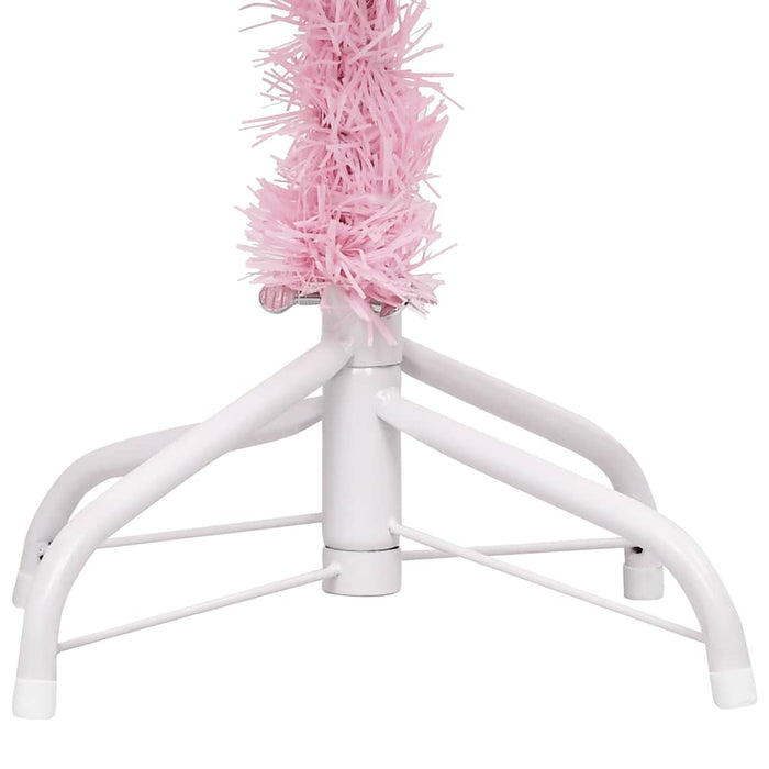 Brad Crăciun pre-iluminat cu set globuri, roz, 120 cm, PVC - WALTI WALTI