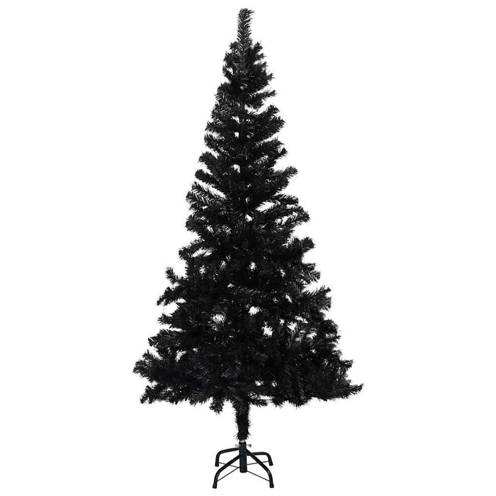 Brad Crăciun pre-iluminat cu set globuri, negru, 120 cm, PVC - WALTI WALTI