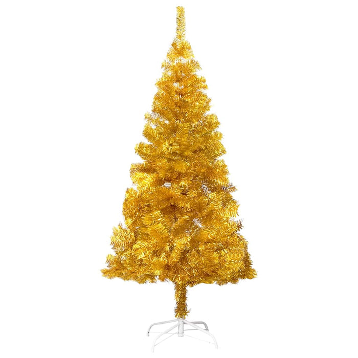 Brad Crăciun pre-iluminat cu set globuri, auriu, 120 cm, PET WALTI