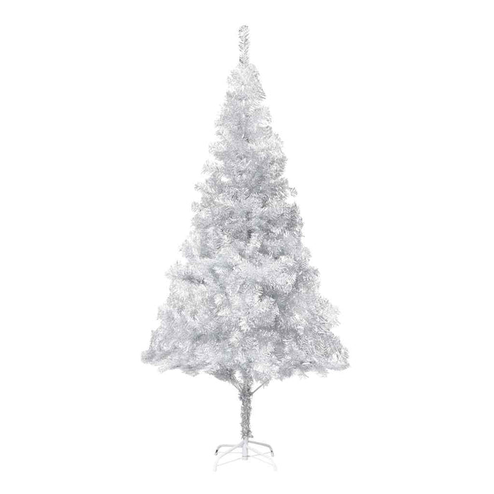Brad Crăciun pre-iluminat cu set globuri, argintiu, 210 cm, PET WALTI