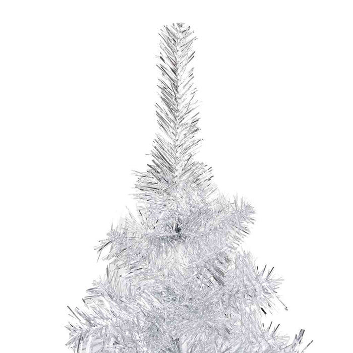 Brad Crăciun pre-iluminat cu set globuri, argintiu, 210 cm, PET WALTI