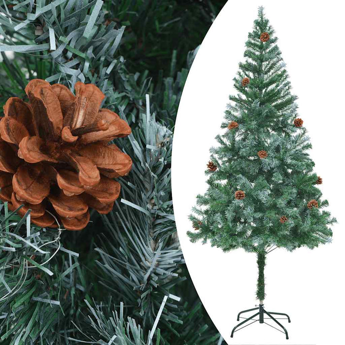 Brad Crăciun artificial pre-iluminat globuri/conuri pin 180 cm - WALTI WALTI