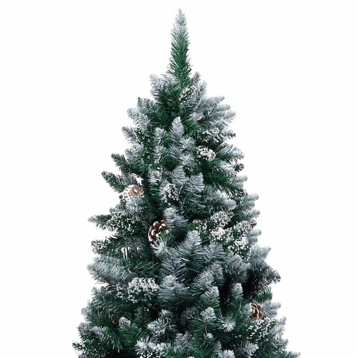 Brad Crăciun artificial cu LED-uri/globuri/conuri pin 150 cm WALTI