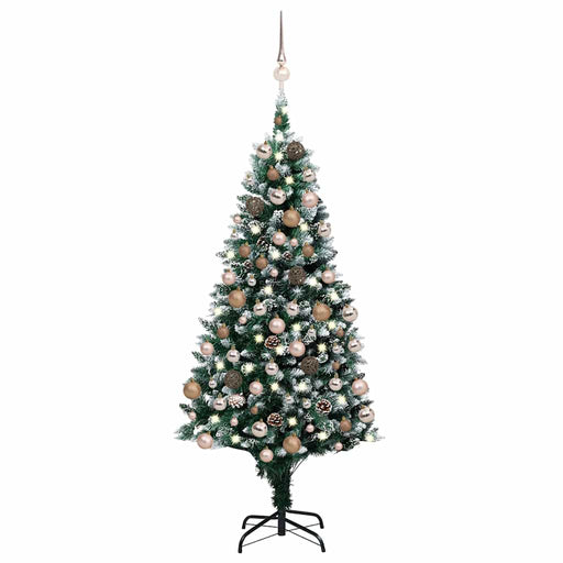 Brad Crăciun artificial cu LED-uri/globuri/conuri pin, 180 cm - WALTI WALTI