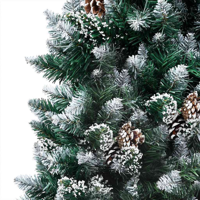 Brad Crăciun artificial cu LED-uri/globuri/conuri pin, 240 cm WALTI