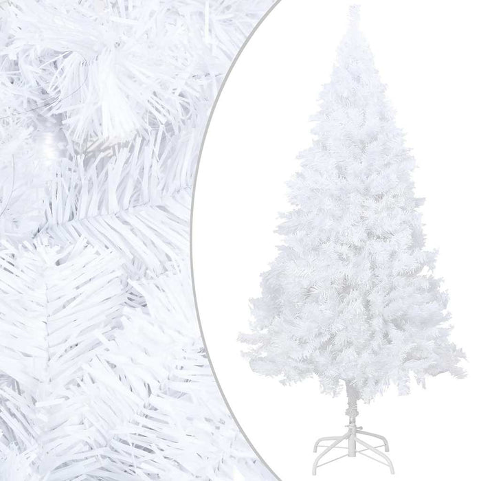 Brad Crăciun artificial pre-iluminat set globuri alb 120 cm PVC WALTI