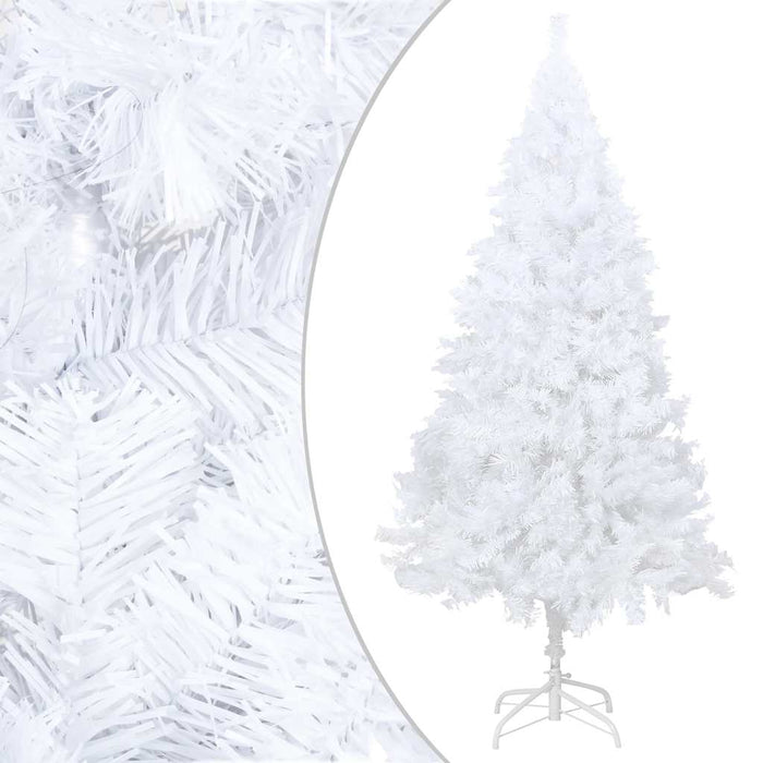 Brad Crăciun pre-iluminat artificial set globuri alb 150 cm PVC - WALTI WALTI