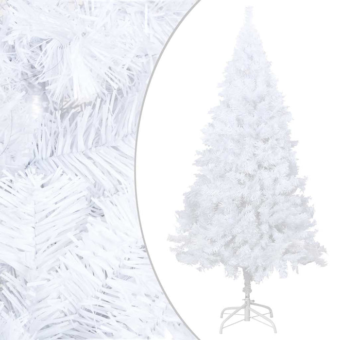 Brad Crăciun pre-iluminat artificial set globuri alb 210 cm PVC WALTI