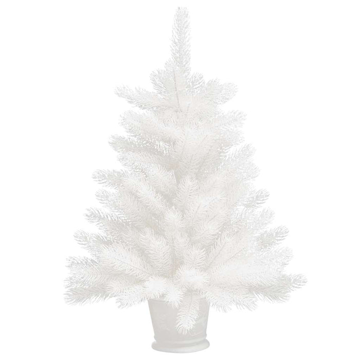 Brad Crăciun pre-iluminat artificial, set globuri, alb, 65 cm WALTI