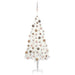 Brad Crăciun pre-iluminat artificial, set globuri, alb, 120 cm - WALTI WALTI