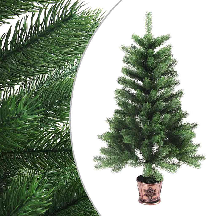 Brad Crăciun pre-iluminat artificial, set globuri, verde, 65 cm - WALTI WALTI