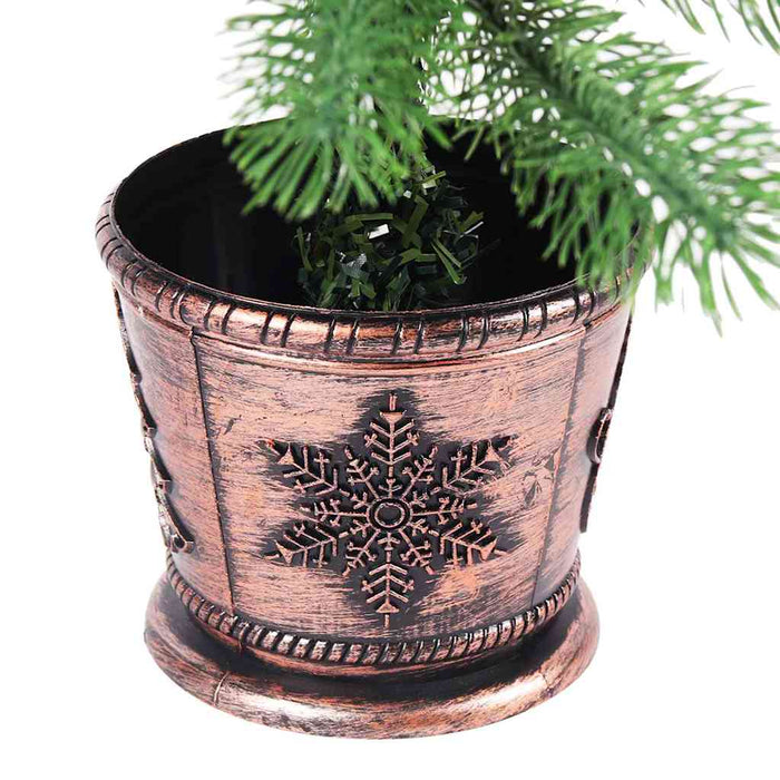 Brad Crăciun pre-iluminat artificial, set globuri, verde, 65 cm - WALTI WALTI