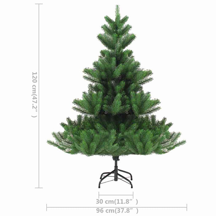 Pom Crăciun artificial brad Nordmann LED&globuri verde 120 cm WALTI
