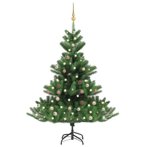 Pom de Crăciun artificial brad Nordmann LED&globuri verde 150cm - WALTI WALTI
