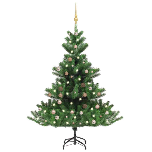 Brad artificial Crăciun cu LED și globuri Nordmann Verde 180 cm - WALTI WALTI