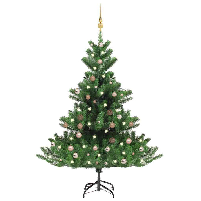 Brad artificial Crăciun cu LED și globuri Nordmann Verde 180 cm - WALTI WALTI