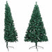 Jumătate brad Crăciun pre-iluminat cu set globuri verde 150 cm - WALTI WALTI