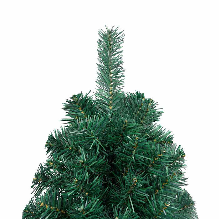 Jumătate brad Crăciun pre-iluminat cu set globuri verde 150 cm - WALTI WALTI