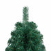 Jumătate brad Crăciun pre-iluminat cu set globuri verde 150 cm - WALTI WALTI