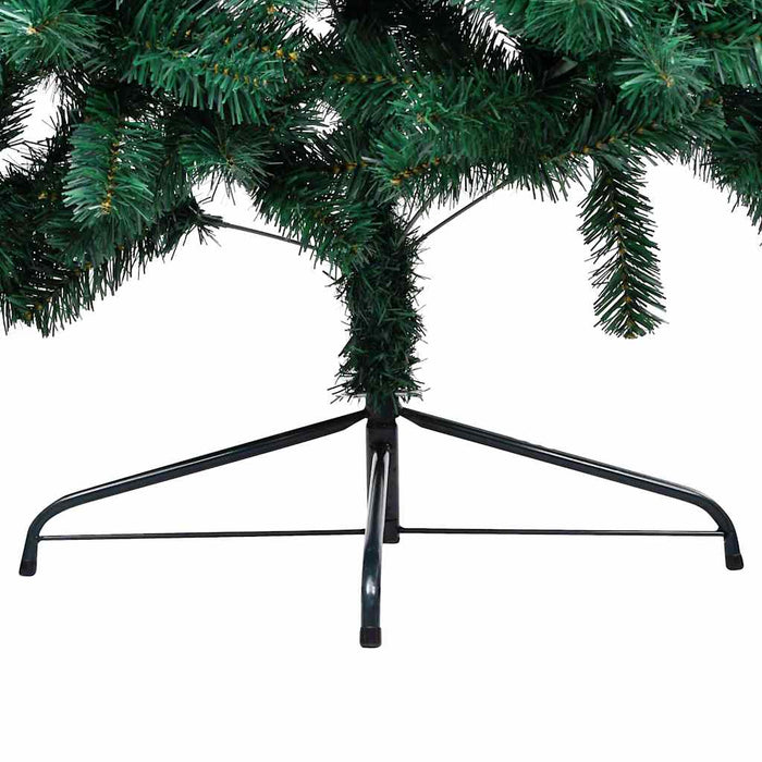 Jumătate brad Crăciun pre-iluminat cu set globuri verde 150 cm - WALTI WALTI
